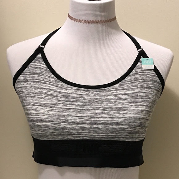 Victoria's Secret Logo T-Back Cotton Bralette Gray Black Trim Large NEW - Picture 2 of 3